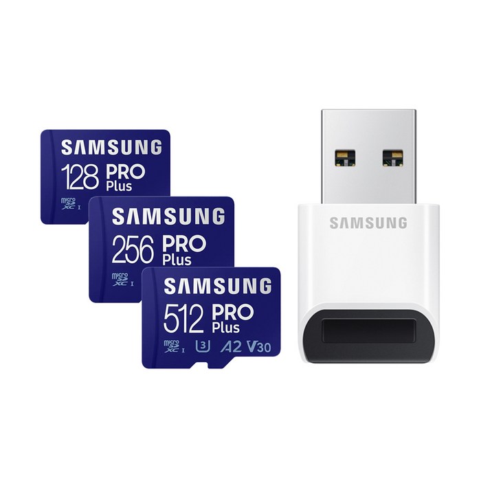 삼성전자 정품 마이크로 SD 카드 PRO PLUS+리더기 닌텐도 블랙박스 스마트폰 외장 메모리 카드 128GB 256GB 512GB, 512GB 20230728