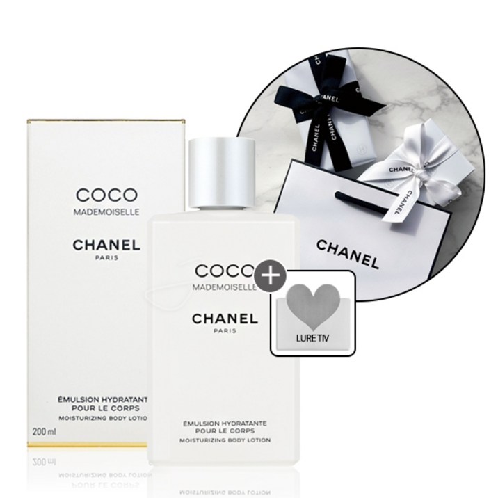 기프트리본포장세트 샤넬 코코 마드모아젤 바디 로션 모이스처라이징 200ml 로샤쉐