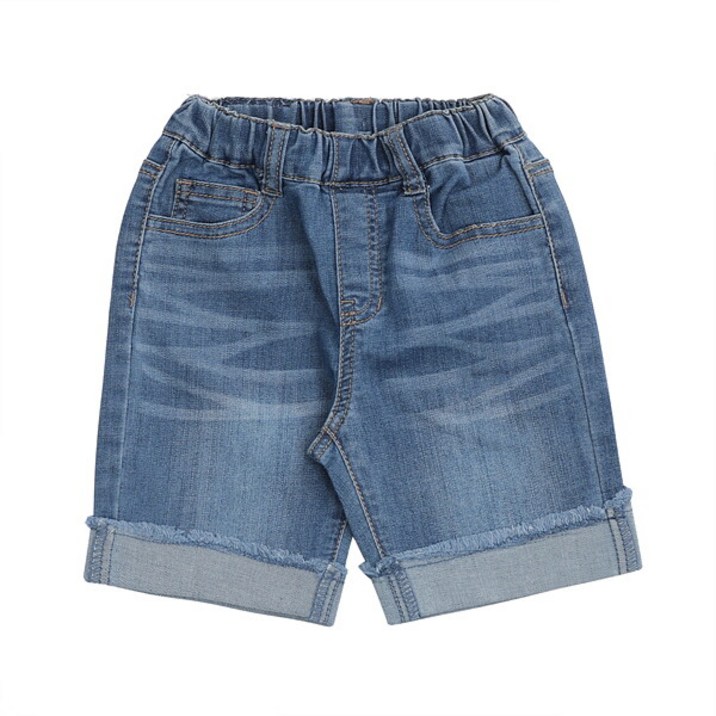 [게스키즈] 삼각레자 롤업 5부데님 (G24KDP321-T)