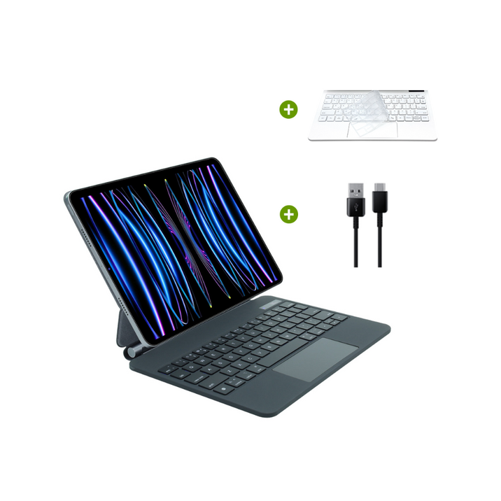 삼성 갤럭시탭 S9 FE 10.9인치 매직 블루투스 키보드 케이스 S9 S8 S7 11인치 공용 한국어, 블랙, 1개