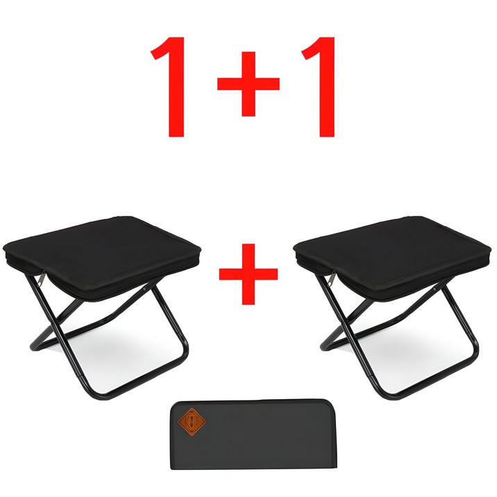 벨루스 11 캠핑 아웃도어 접이식 휴대용 포켓 미니 스툴 낚시용 초경량 의자, 블랙11, 1개