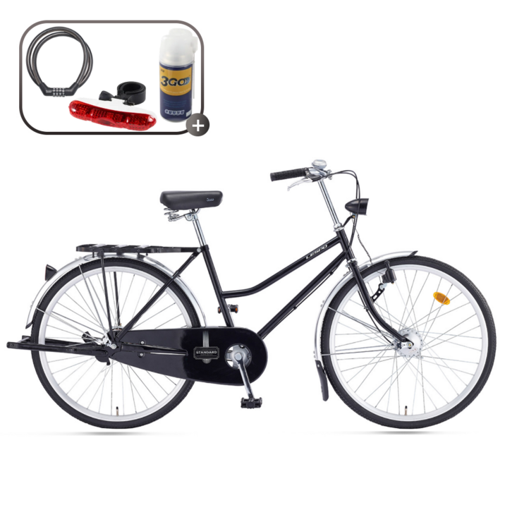 2026 삼천리 레스포 26 표준 스탠다드 자전거 클래식 시티형 스틸프레임 짐받이 우체부자전거, 1개, 167cm, 블랙(99%조립)