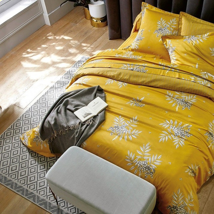 [전고객이불솜] BDV 프랑스직수입 호텔면 침구세트 (히북커리) 이불커버+매트리스커버+베개커버