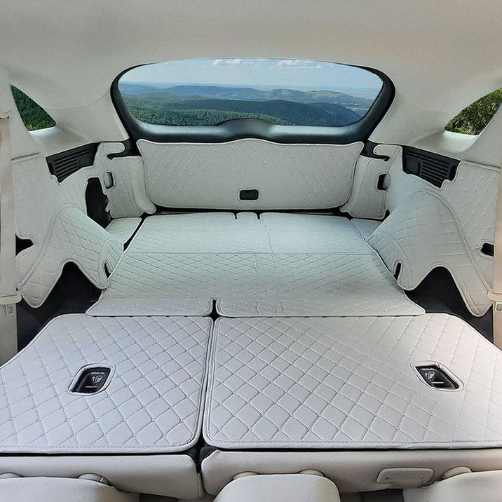 가온 더 뉴 쏘렌토 MQ4 트렁크매트 차박 매트 풀커버, 웜그레이, 7인승 사운드 유