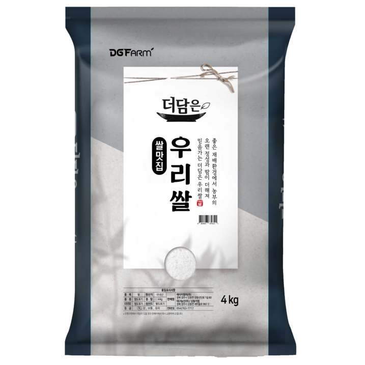 대구농산 2023년산 햅쌀 더담은 우리쌀, 4kg, 1개 대구농산 2023년산 햅쌀 더담은 우리쌀, 4kg, 1개
