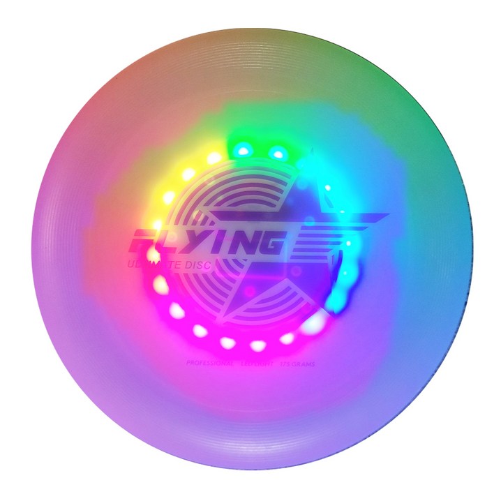 비상 LED 플라잉디스크 원반 던지기, 화이트, 1개 비상 LED 플라잉디스크 원반 던지기, 화이트, 1개