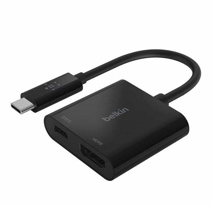 벨킨 USBC to HDMI C타입 60W PD 충전 어댑터 4K 영상출력 썬더볼트3 호환 젠더 AVC002