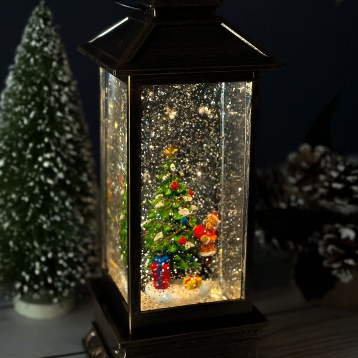 빌라드하우스 엔틱 랜턴 LED 크리스마스 워터볼, 단일색상 20230315