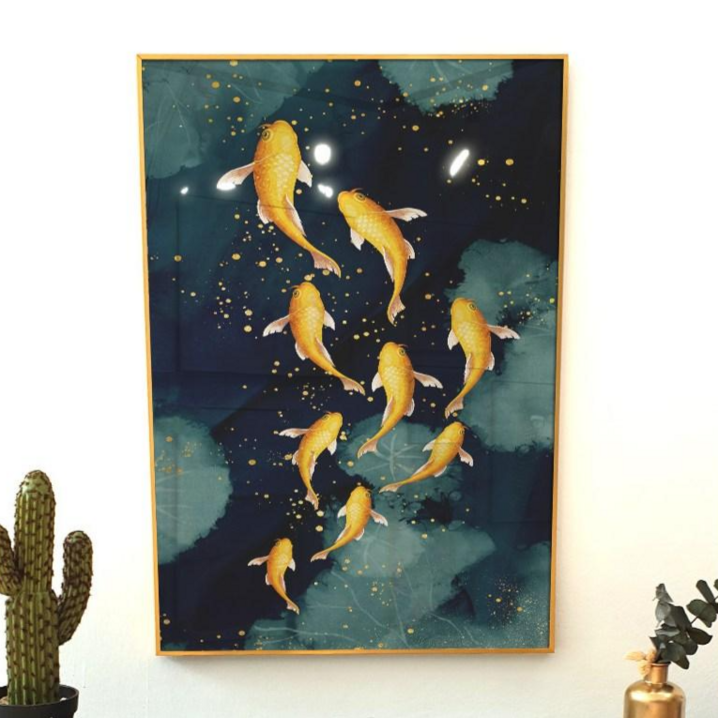 앙리아트 재물복을 가져다 주는 구어도 풍수 액자 인테리어 소품 집들이 개업 선물