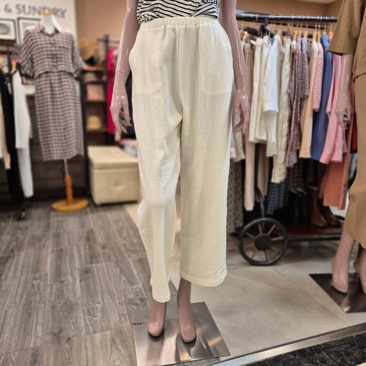 BCBG  코튼 린넨 PT 바지 B5B5P339  13   IVORY