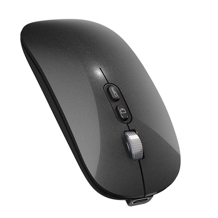 업그레이드 LED 무선 슬림 무소음 마우스, USB 및 타입 C 수신기가 있는 2.4G 휴대용 광학 오피스 마우스, 노트북, PC, 노트북, 컴퓨터, 맥북용 3가지 조절 가능한, 단일색상, 단일상품