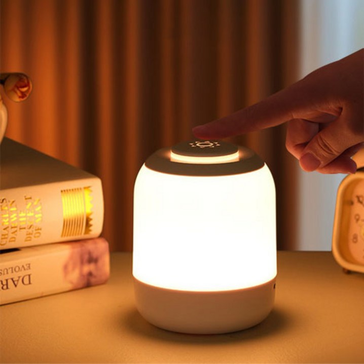 Keebright LED 수면 무드등 수유등 취침등 2400mAH 삼색광 밝기 조절 가능, 화이트 Keebright LED 수면 무드등 수유등 취침등 2400mAH 삼색광 밝기 조절 가능, 화이트