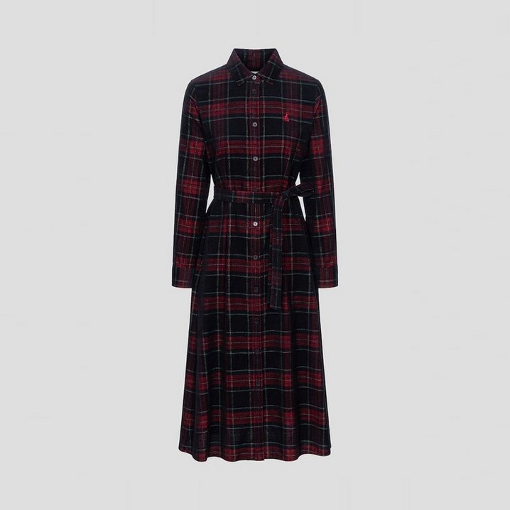 백화점정품 빈폴 여성 셔츠 블라우스 홀리데이 체크 코듀로이 원피스 블랙 BF5X71C025 여자가을코디 빈폴여성티셔츠 여친선물 애인선물 여자겨울코디홀리데이 여자겨울코디