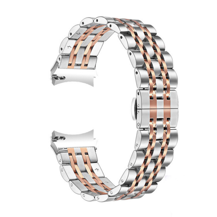 애플워치 투라인 일반 메탈 스테인리스 스트랩 시계줄 밴드 se 7 8 9 울트라 호환, 로즈골드