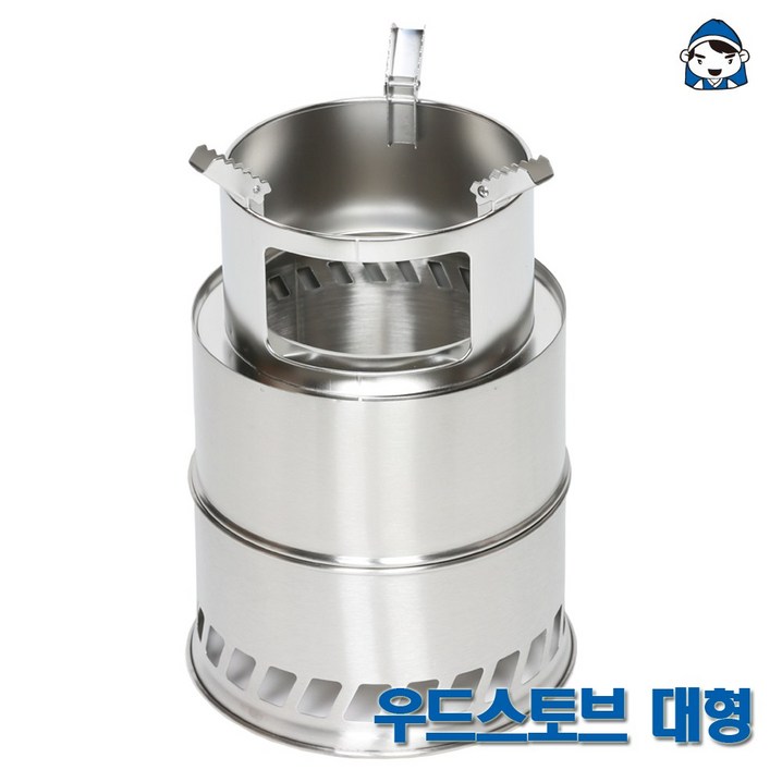 갑도리 우드스토브 불멍화로대 캠핑 미니 화로 사은품 일회용석쇠 증정, 1개