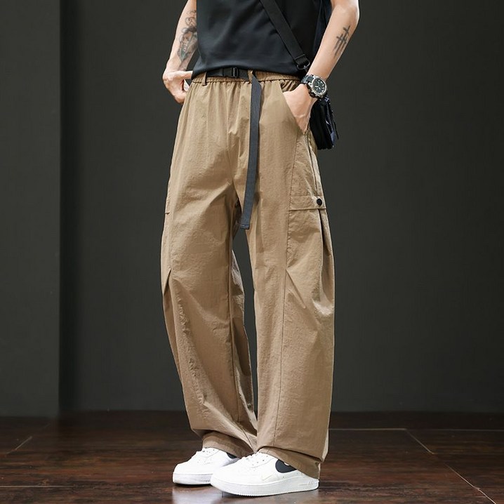 남성 레드 플로어 여름 학생 밴딩 캐주얼 바지 A54Z23G 카쥬2