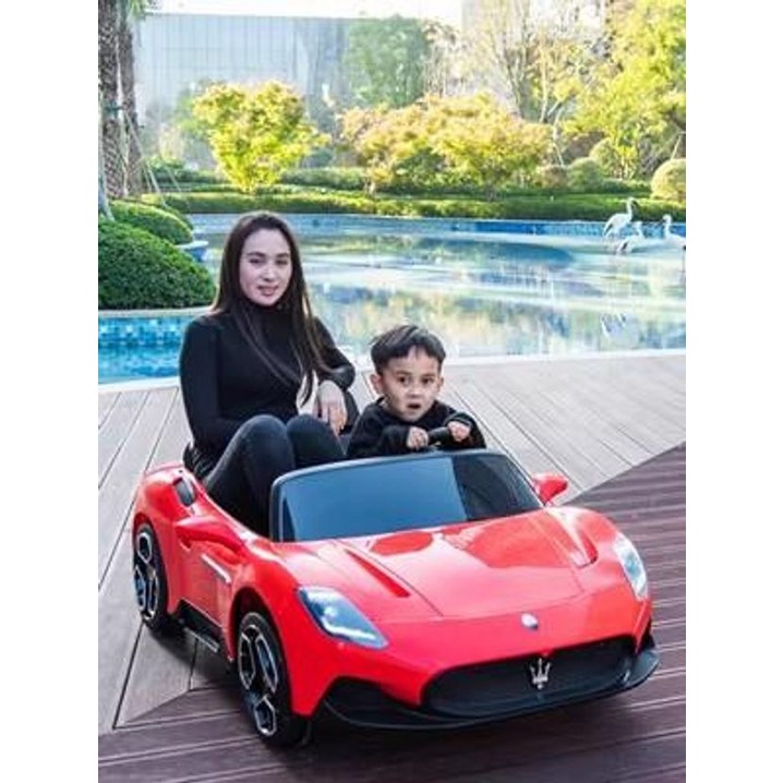 마세라티 전동차 정식라이센스 어린이 자동차 대형 키즈카 어른용, 1개, 24V 레드