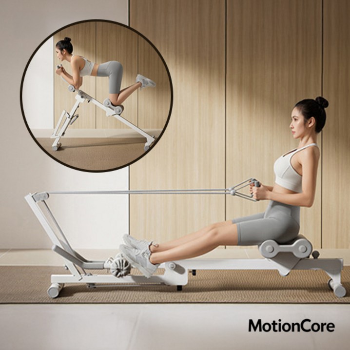 모션코어 로잉머신 가정용 접이식 로잉 로잉머신 가정용로잉머신 유산소 홈트 전신 운동기구, 모션그레이, CRS3세대