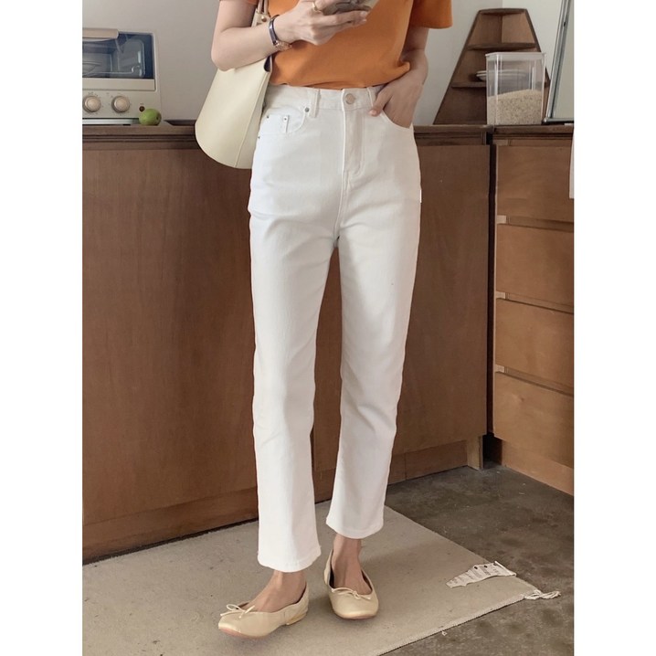 피커 핏좋은 스판 일자 데님 팬츠 3color