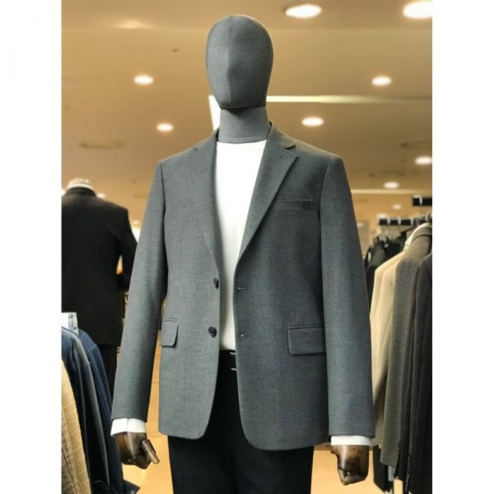 리버클래시 LJW26203 그레이 세미핏 투톤 싱글 셋업 자켓