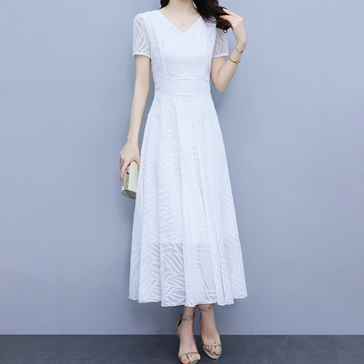 포플러앤씨 듀엘루 브이 원피스 P24SMOPS031015 빅사이즈 포함