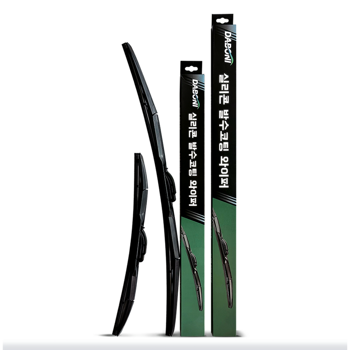 다보니 빗물을 튕겨주는 실리콘 발수 하이브리드 와이퍼 차 운전석 + 조수석 세트