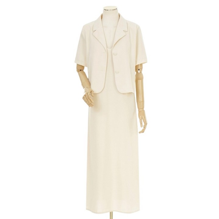 페이지플린 세미크롭 자켓 + 원피스 세트 S5BSE027C