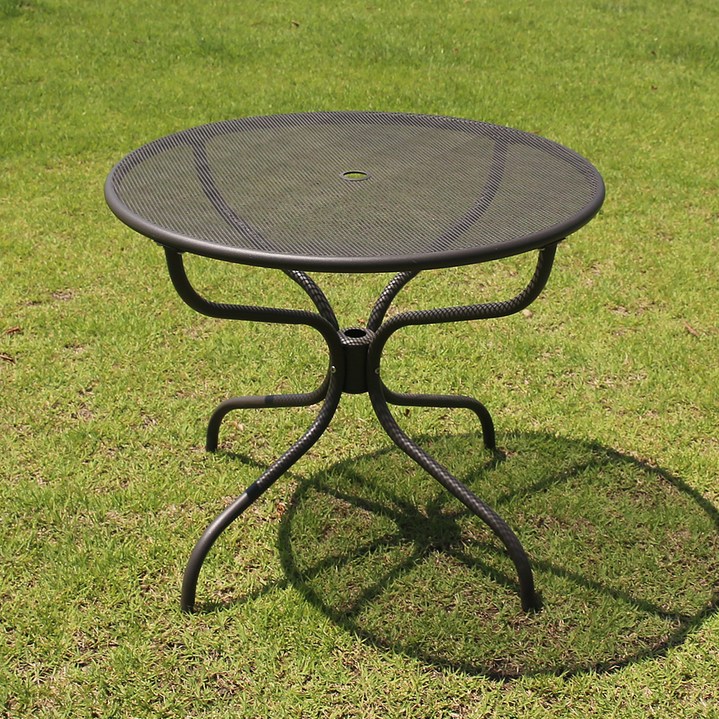 위드퍼니처 야외 철재 정원 카페 철망 라운드 테이블 원형 850mm