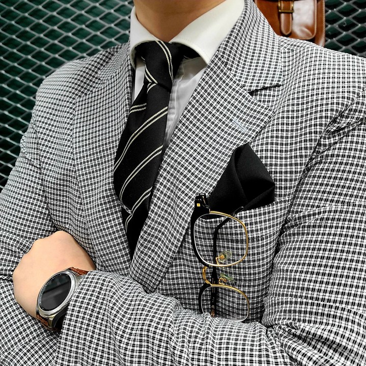 premium T33 남자 봄 여름 정장 수트 양복 시어서커 테일러기법