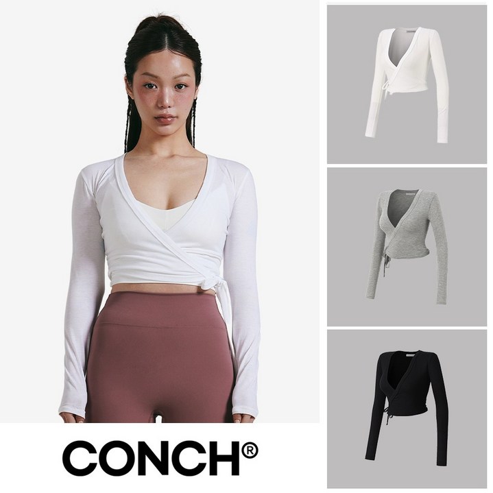 콘치웨어 비쥬랩 크롭 가디건 3colors 요가 필라테스