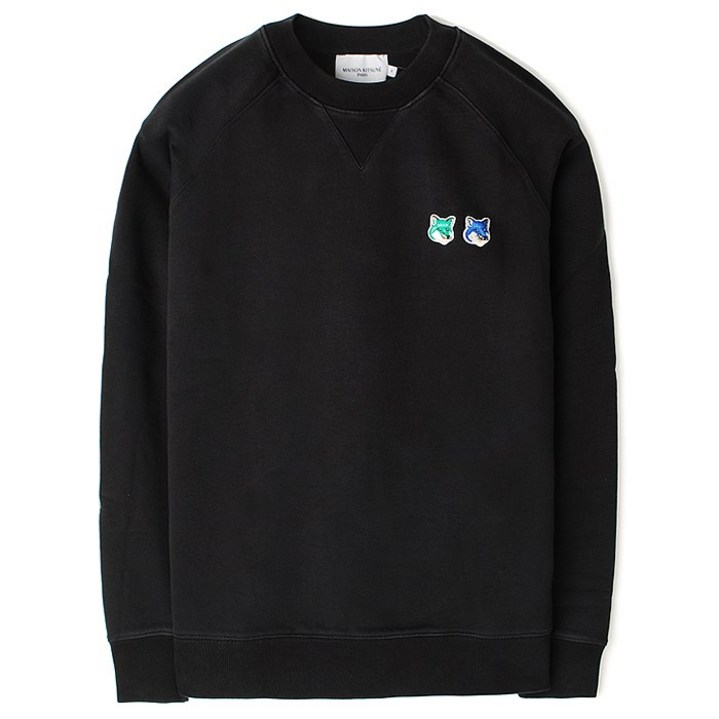 23SS 메종키츠네 더블폭스 맨투맨 블랙 KM00303KM0001