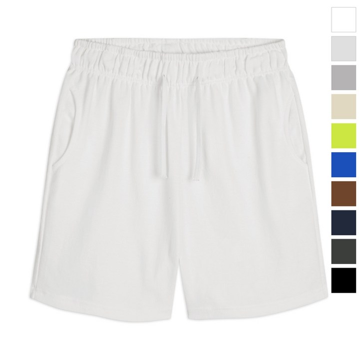 남녀공용 무지 4부 밴딩 반바지 (MU148)