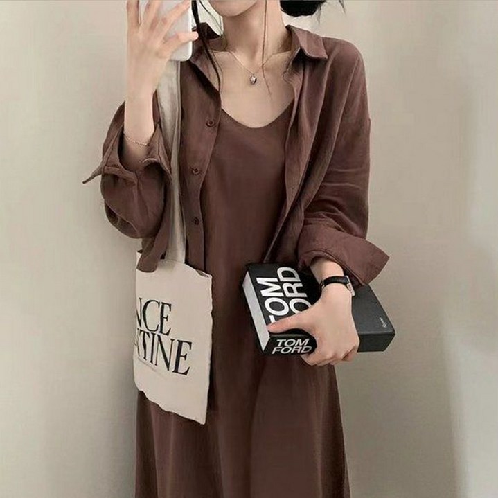 모던허니 여성 민소매 원피스 블라우스 셔츠 세트 셋업룩 바캉스룩 데일리원피스 봄 여름 가을 간절기템