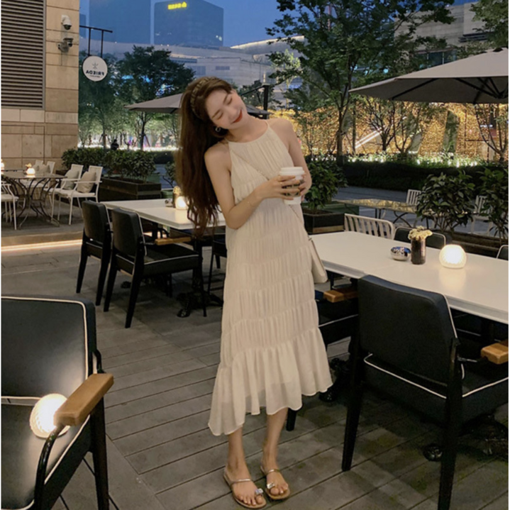 홀터 롱 원피스