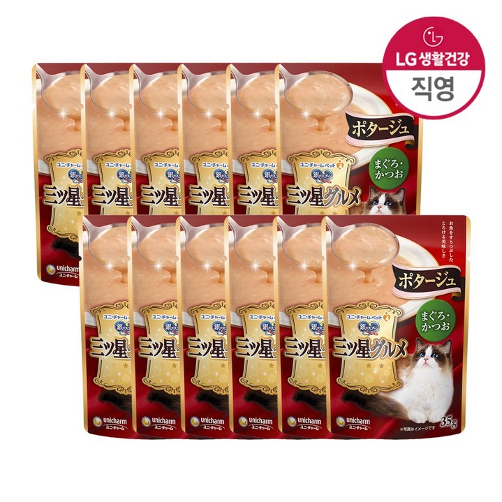 LG유니참 미쓰보시 포타쥬(참치&가다랑어) x 12개, 단품, 단일상품