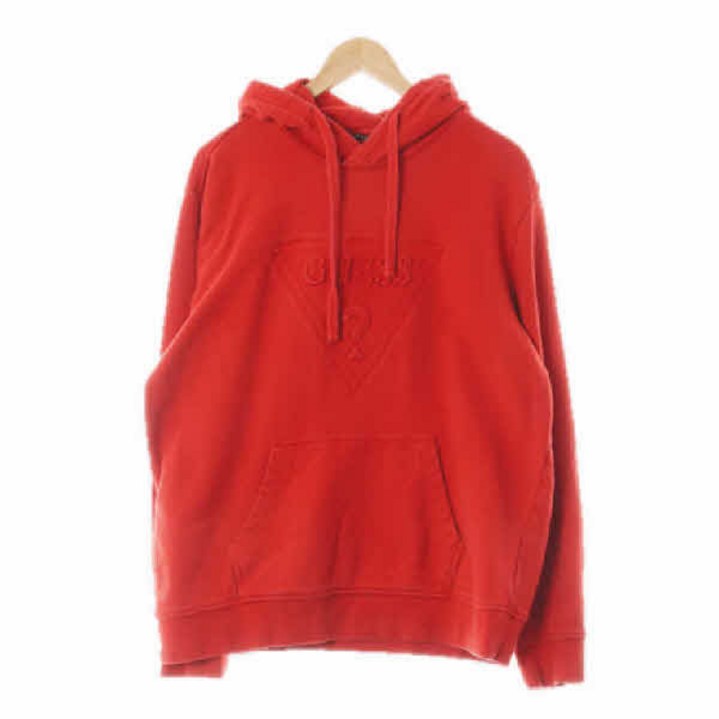 게스 3992 레드 빅로고 면 엠보로고긴팔후드티 2XL 수지네 구제
