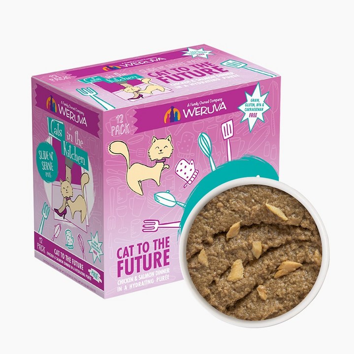 웨루바 캣츠인더키친 파테 파우치 캣 투 더 퓨처 85g 12P (치킨, 참치, 연어), 1팩, 1020g, 혼합맛