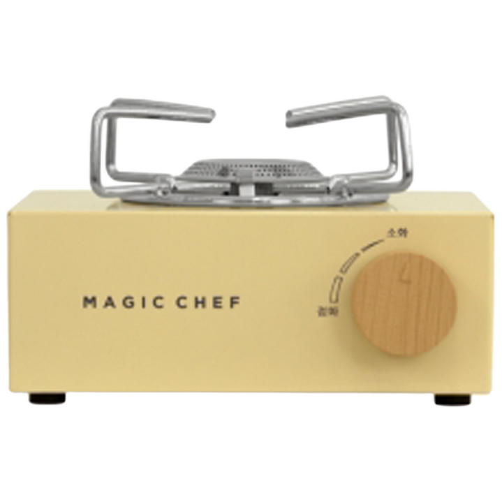 매직쉐프 미니 가스버너 휴대용 이동용 차박용 캠핑용 전용가방포함, 1개, 1>베이지