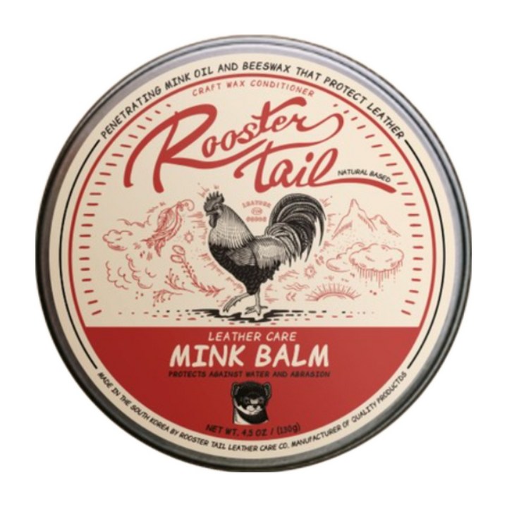 루스터테일 가죽보호제 밍크밤 130g 가죽 보호제 클리너  가죽 시트 코팅제 세정제 자동차차량용 가죽쇼파 명품가죽가방 지갑 신발 가죽자켓