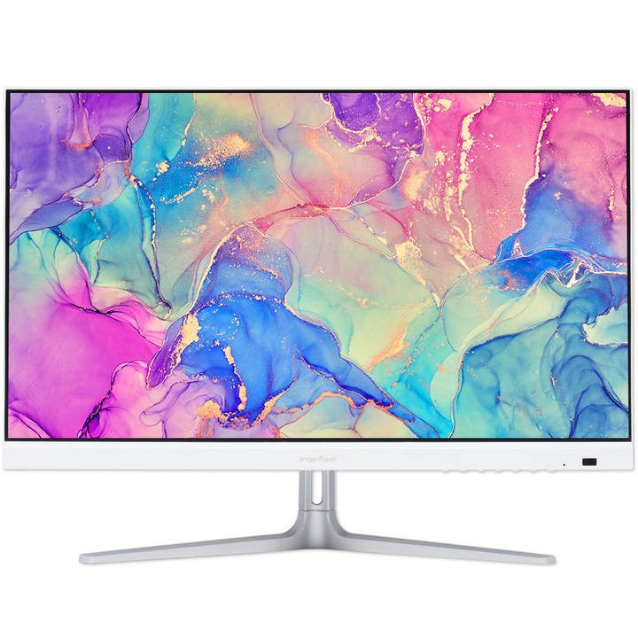인터픽셀 60.5cm FHD 75Hz IPS 평면 게이밍 모니터 화이트, IP2422무결점