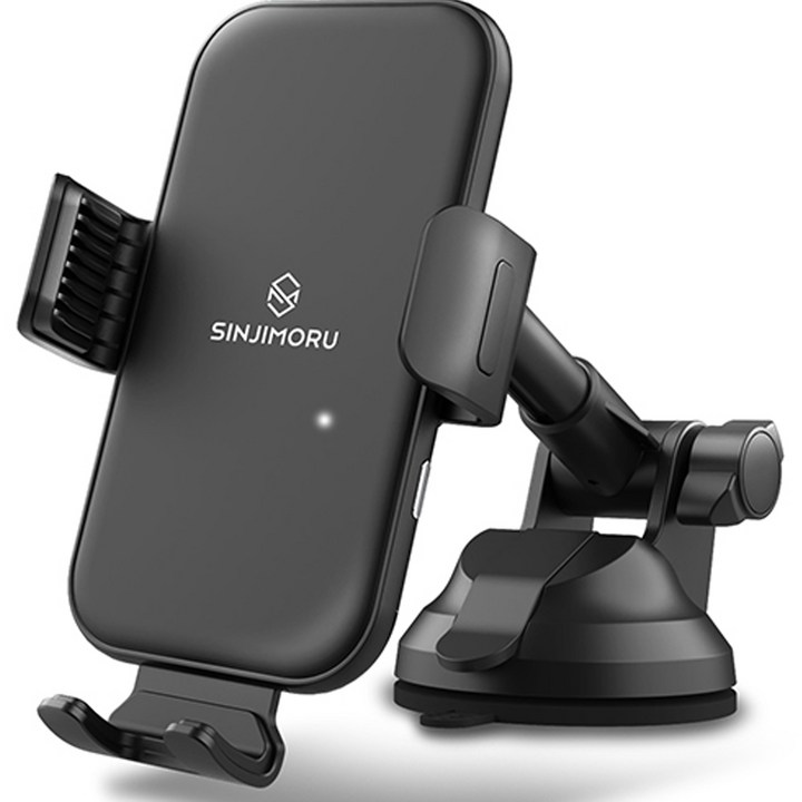 신지모루 오그랩엑스 차량용 고속 무선충전 거치대 송풍구 대쉬보드형, 블랙, SOGWIREMAX2BKSJM