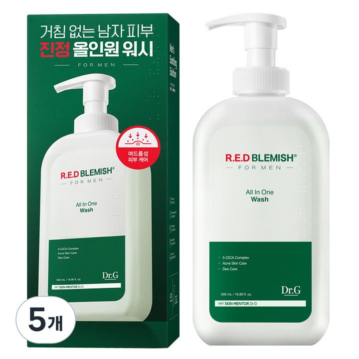 닥터지 레드 블레미쉬 포맨 올인원 바디워시, 500ml, 5개