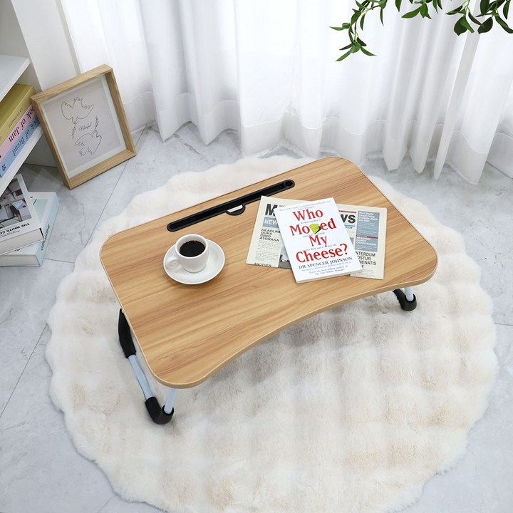 로에드 미니테이블 다용도 접이식 라운딩테이블 베드트레이