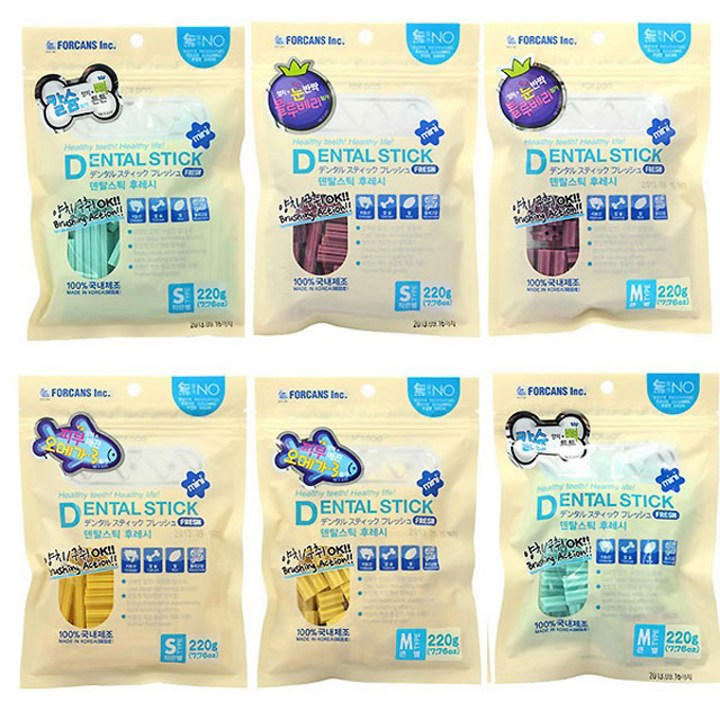 상세설명확인포켄스 덴탈스틱 작은별 큰별 220g 6종 택1, 220g, 3개