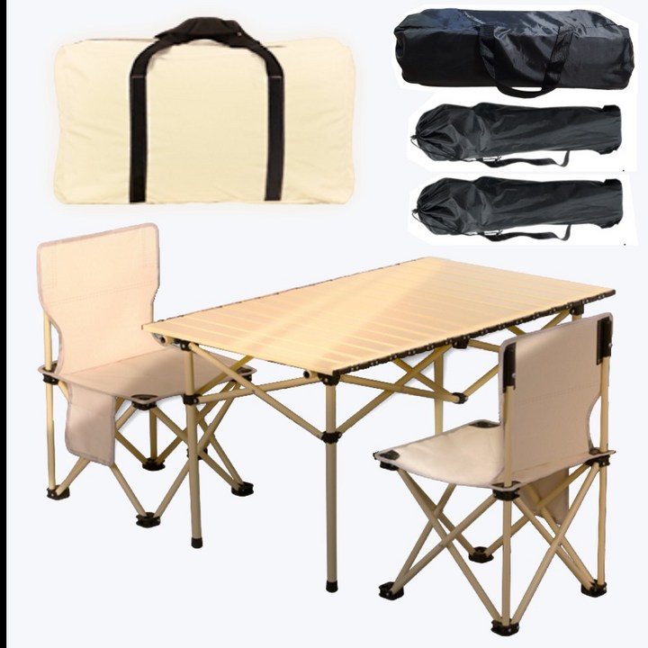 캠핑의자세트 바른광 캠핑 의자 테이블 2인 세트, 2인 세트(의자2p+테이블1p+수납백)