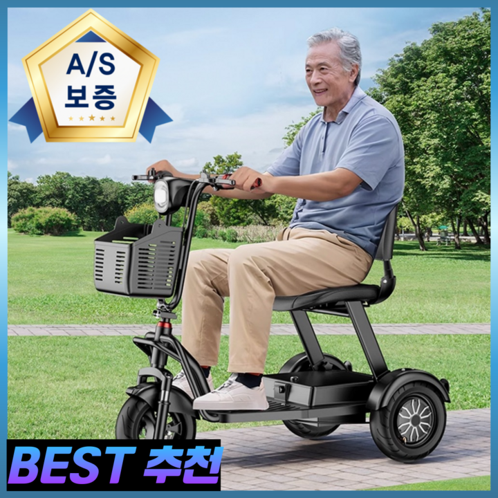 골든모션 노인 전동차 오토바이 전기 스쿠터 전동 산책 삼발이 3륜 삼륜 전동카 어르신 배터리, 36V/10A(주행가능거리30km)