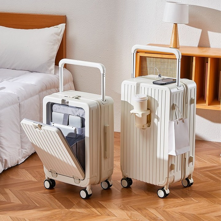 Naviconvex 캐리어  넓은 손잡이 대용량 여행용 캐리어 기내용캐리어 24인치 20인치 프론트 위탁수화물 캐리어 노트북 수납이 가능한