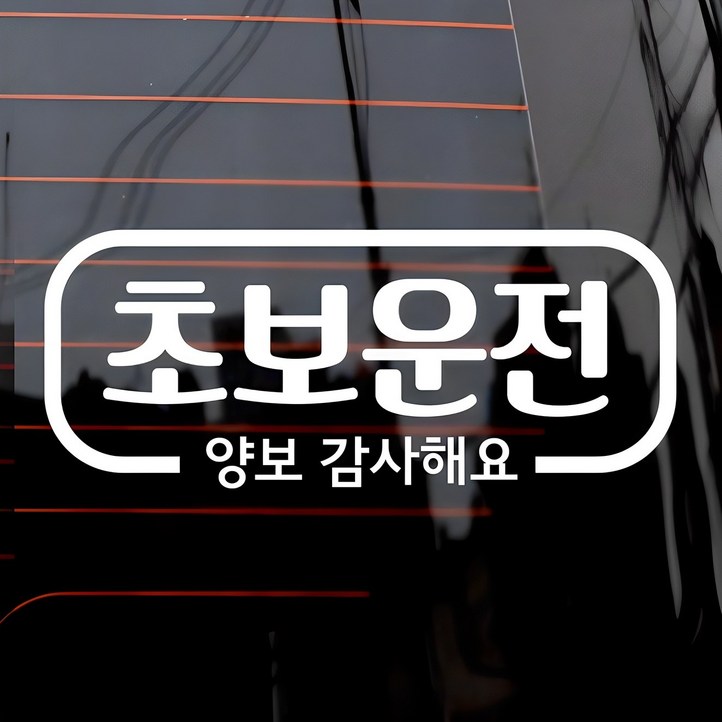 심플라인 초보운전 차량용 스티커 심플라인 초보운전 차량용 스티커