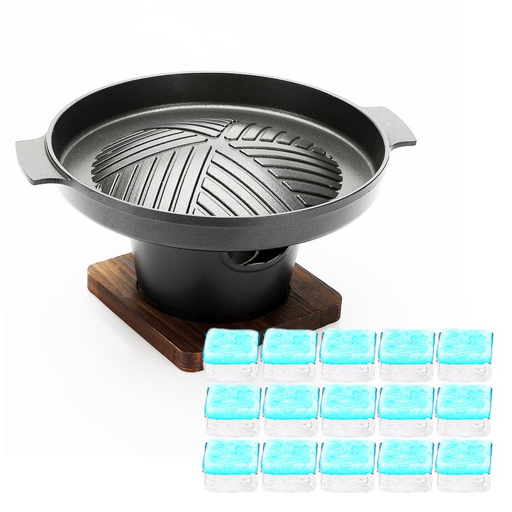 NEWVIA 미니화로 MB1100 에탄올 고체연료 30g x 15p 세트, 1세트, 더블22 x 22 x 2.8 cm NEWVIA 미니화로 MB1100 에탄올 고체연료 30g x 15p 세트, 1세트, 더블22 x 22 x 2.8 cm