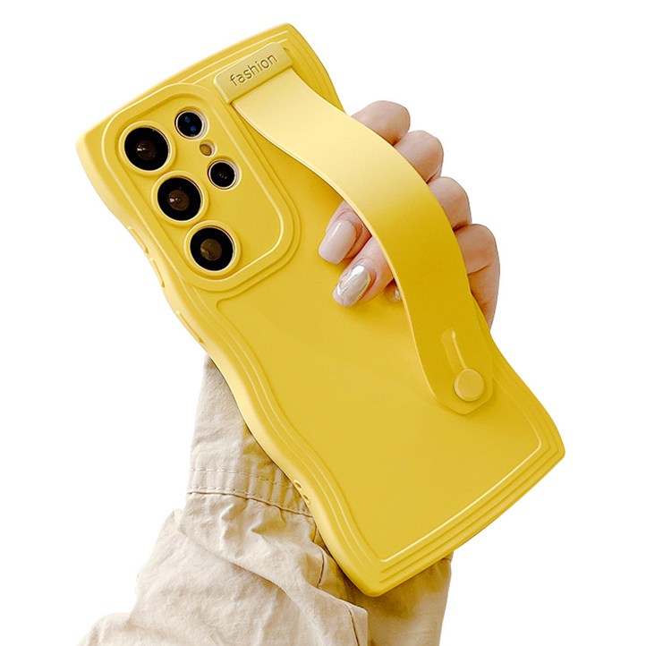 하마테 컬러 범퍼 핸드스트랩 거치기능 휴대폰 케이스